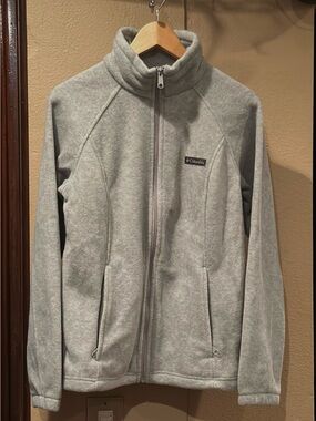 Columbia Benton Springs Women's Light Gray Full-Zip Fleece Jacket Large